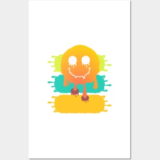 Yellow happy  Smile Face  Boo  art Posters and Art